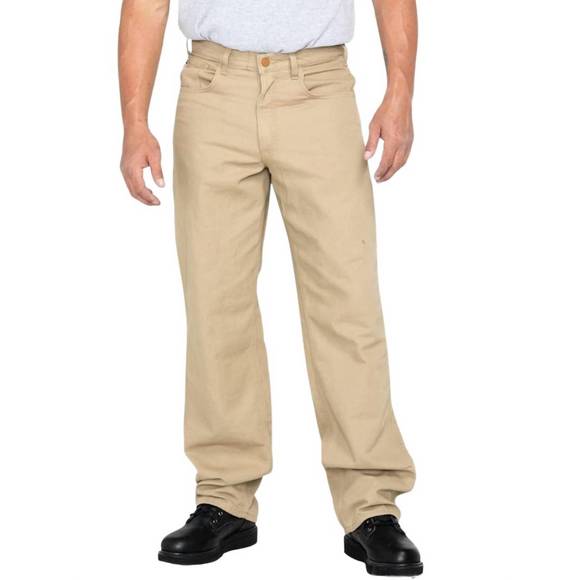 NEW CARHARTT men's flame resistant canvas pant - length 34" in khaki - Picture 1 of 3